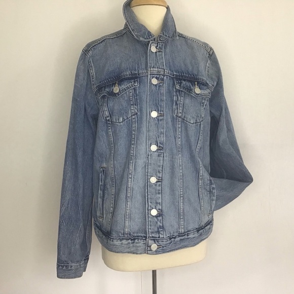 Lucky Brand trucker style denim crystal lake wash jean jacket spring 2020 1X - Picture 1 of 11